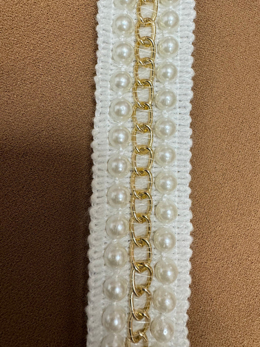 Pearl chain tape, chain tape, pearl tape, knitted tape, crafts, trimmings