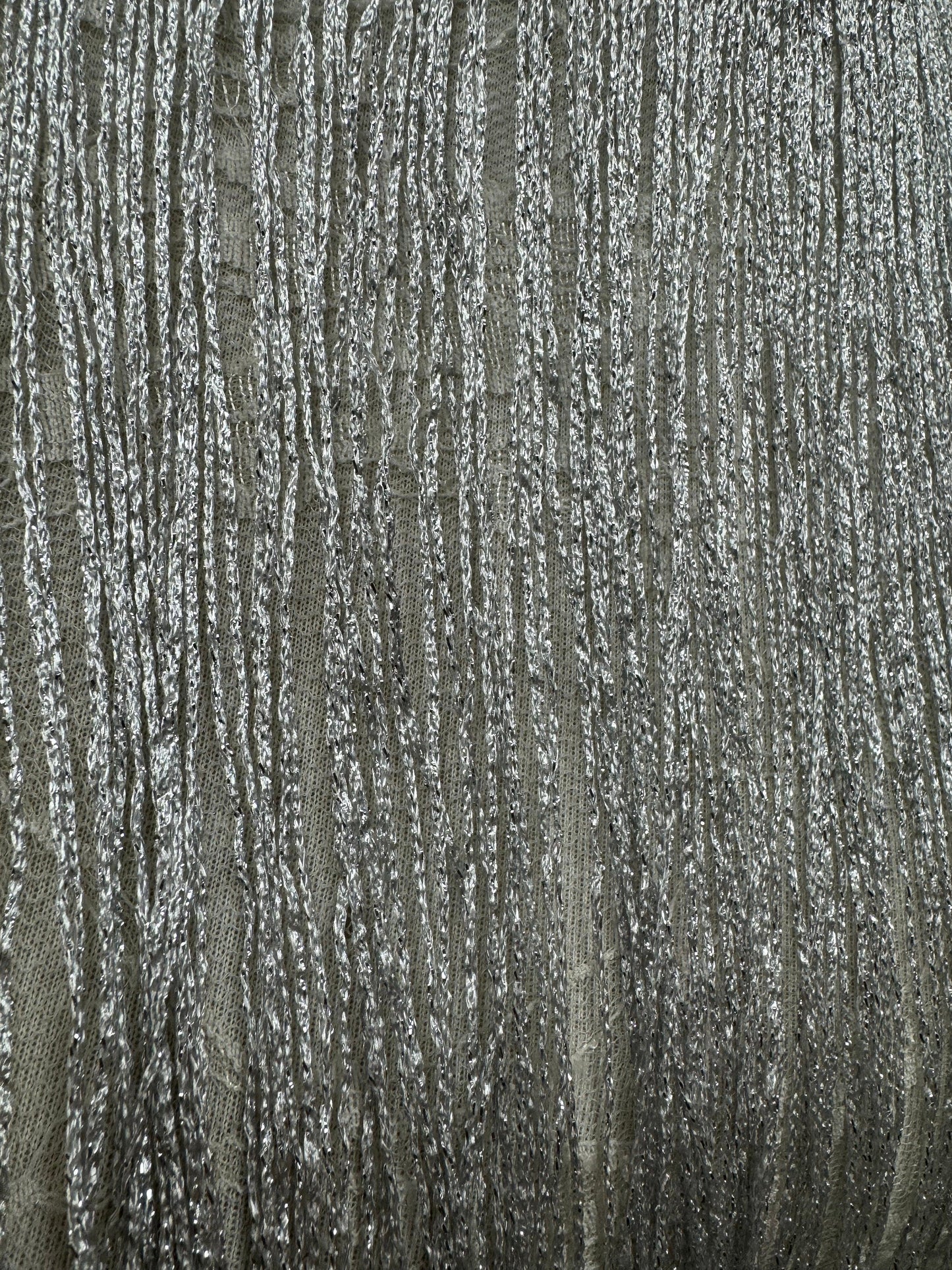 Dancewear fringe, festival fringe, Silver fringe, lurex fringe, silver lurex fringe, 25cm fringe