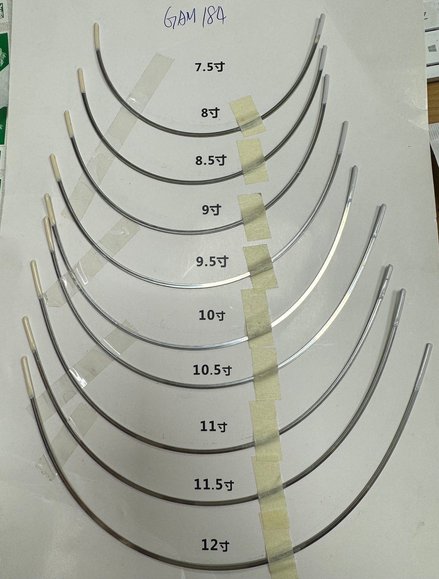 9 sizes, bra underwire, corset underwire, underwire, bra making, metal wire, wire, swimsuit wire