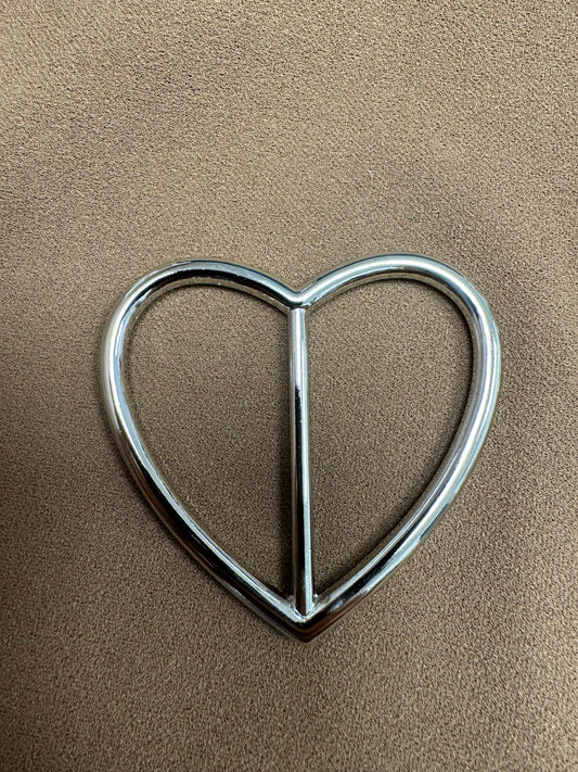 heart buckle, buckle, metal buckle, metal heart slide