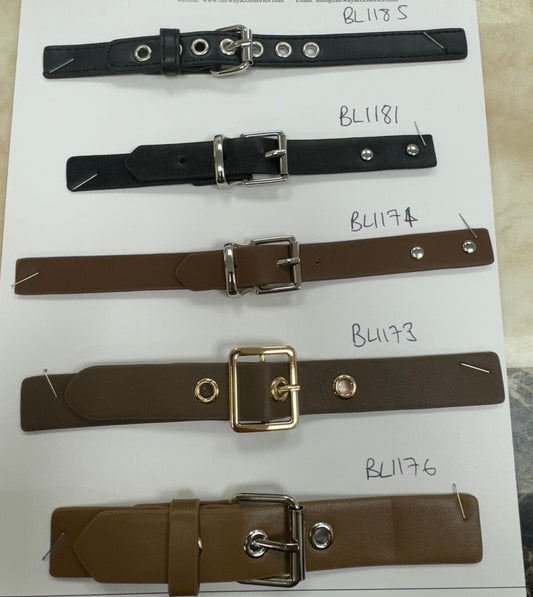 half belts, fashion belt, show belt, brown belt, black belt, 2 part belts, two part belts, knitwear belt