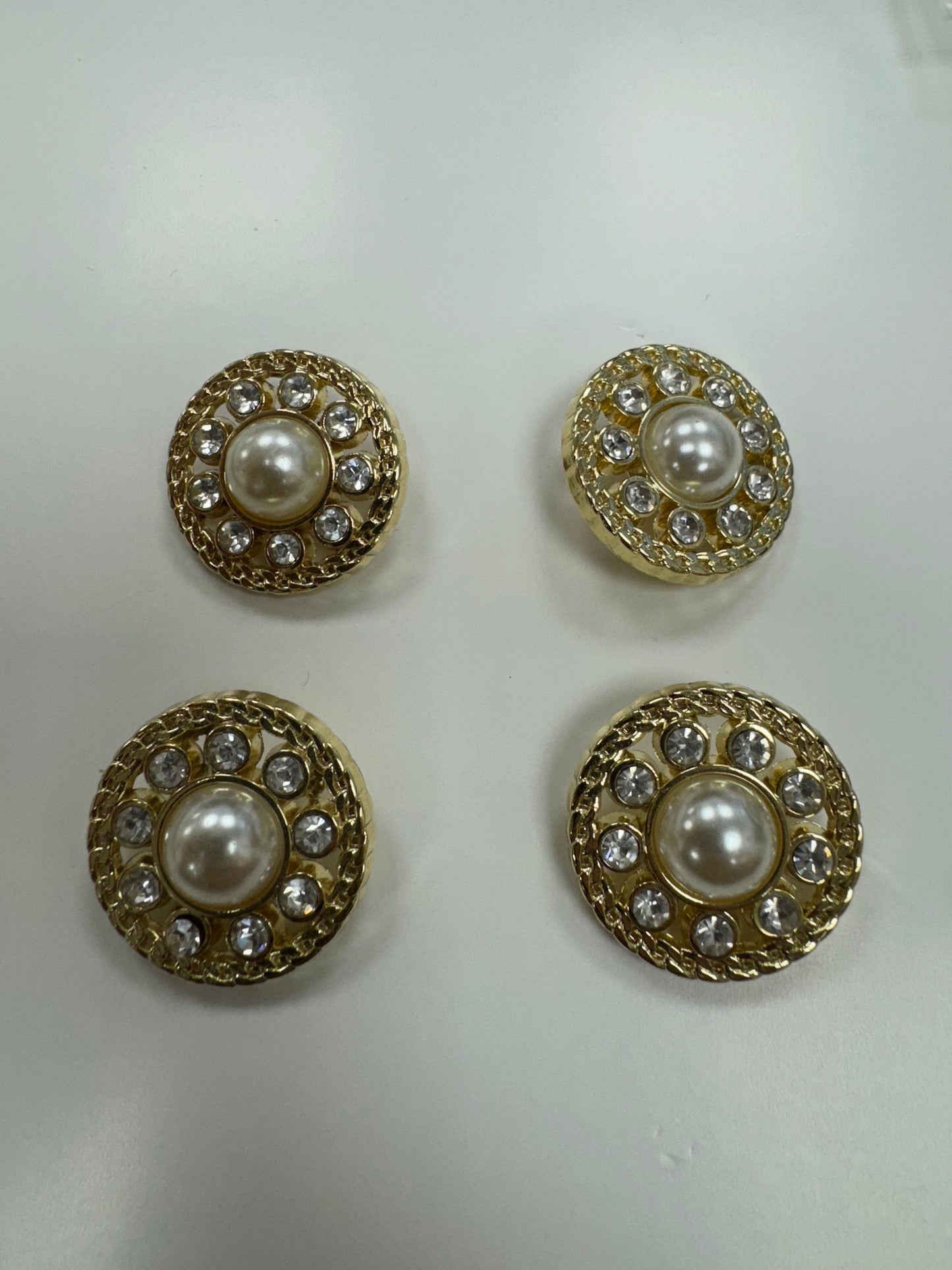 40L buttons, diamanté pearl buttons, gold buttons, pearl buttons, diamanté buttons, jacket buttons, fashion buttons