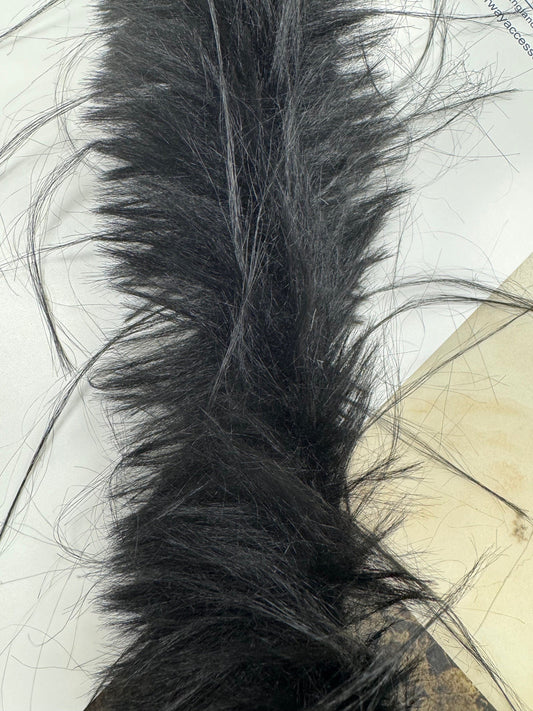 faux marabou feather, fur, faux fur, black faux fur, Marabou faux