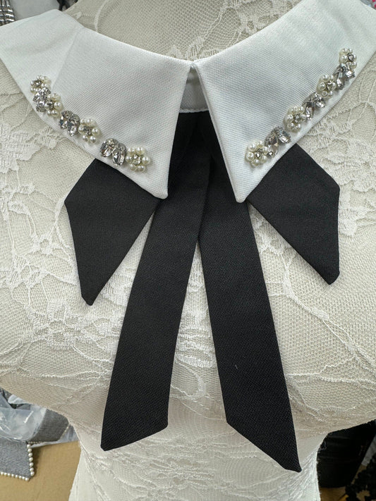 collars, black and white collar, jewel collar, shirt collar