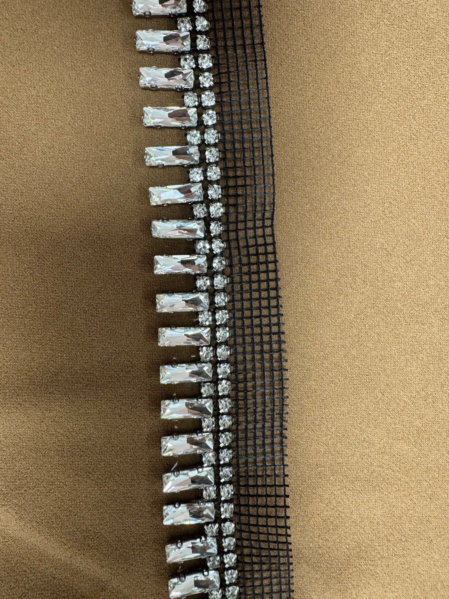 diamante tape, embellishment, rhinestone embellishment, fashion diamanté, diamanté on mesh