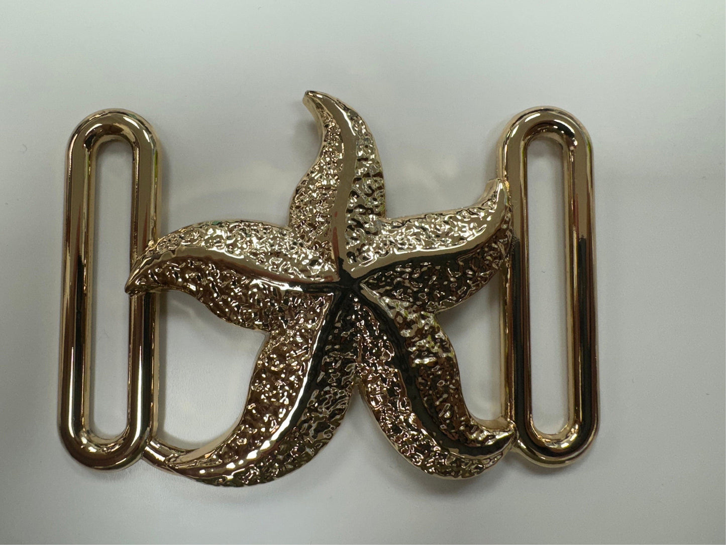 starfish buckle, swimwear buckle, buckles, gold buckles