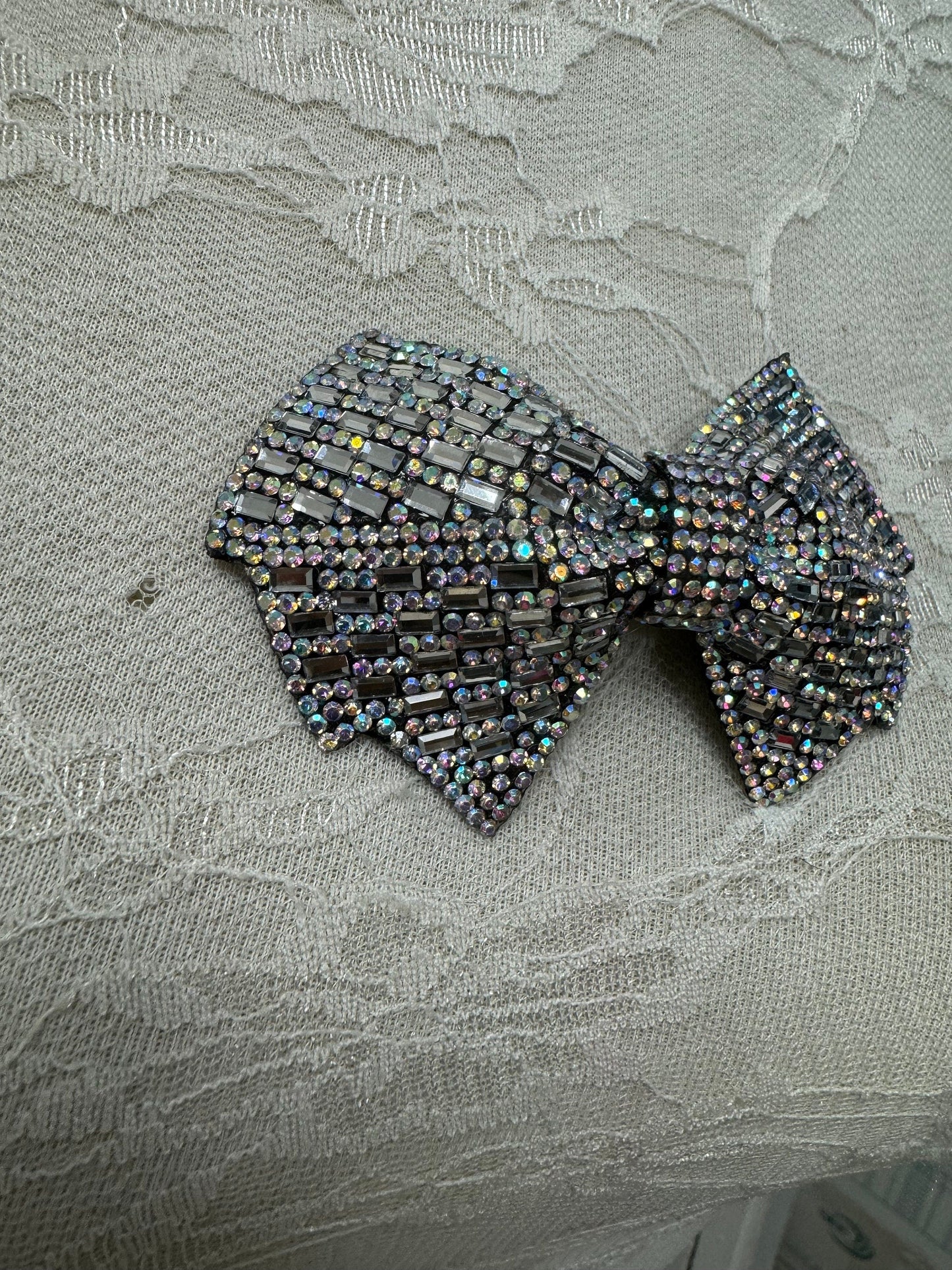 Rhinestone bow, diamanté bow, party bow, brooch, party brooch