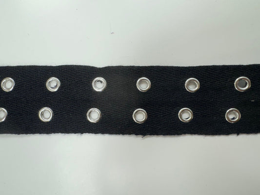 eyelet tape, double row eyelet tape, eyelets, corset tape