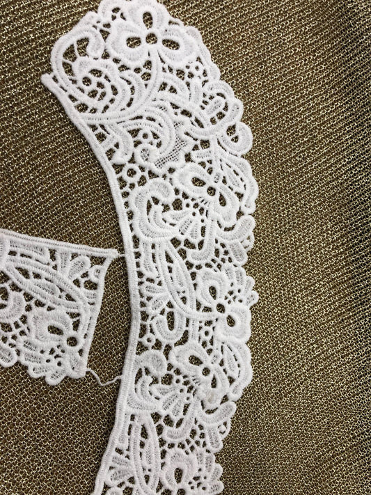 neck trim, lace trim, cotton appliqué