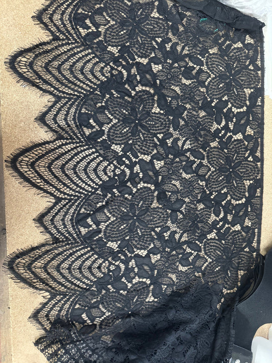 eyelash lace, lace, fashion lace, black lace, 45cm width lace