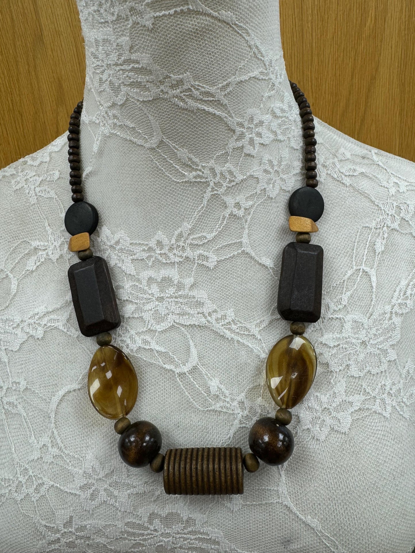 boho necklace. necklace, wooden necklace