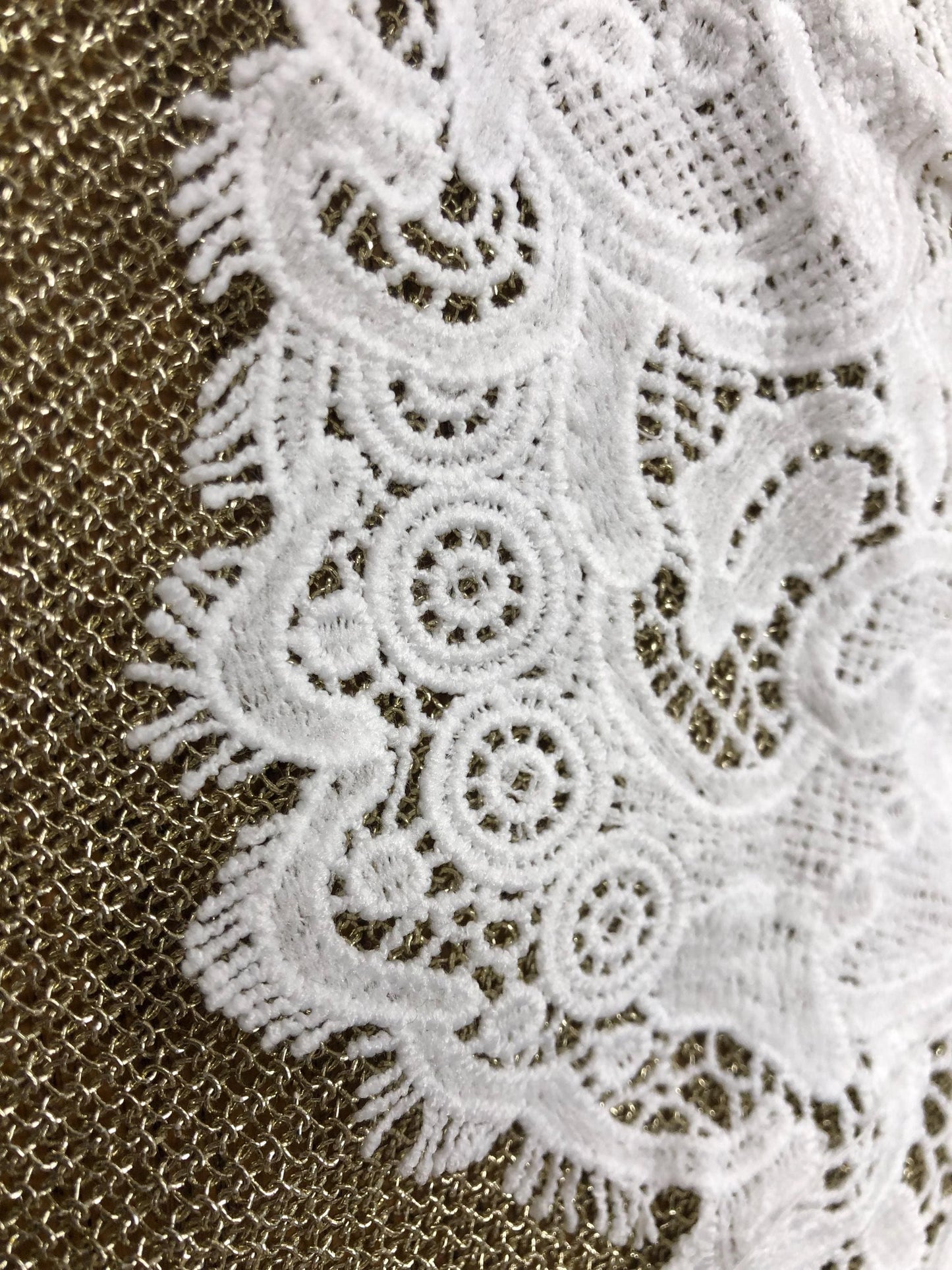 cotton trim, cotton lace, white trim, neck appliqué, lace appliqué