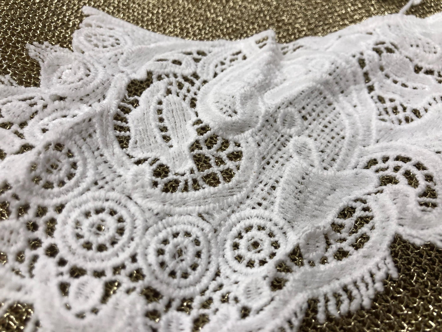 cotton trim, cotton lace, white trim, neck appliqué, lace appliqué