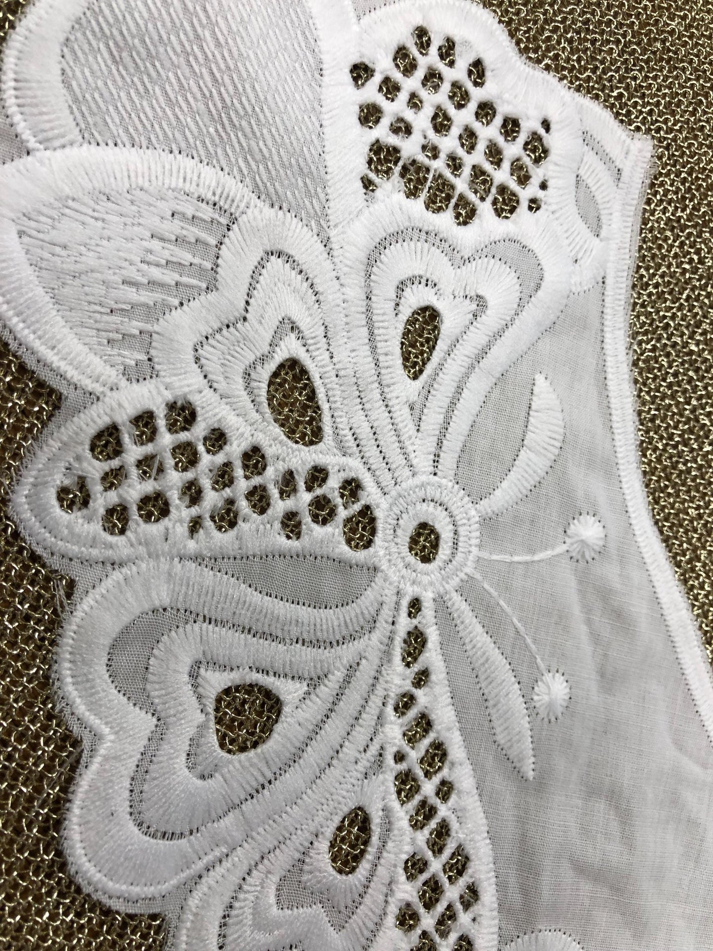 cotton white lace, neck trim, appliqué neck accessorie