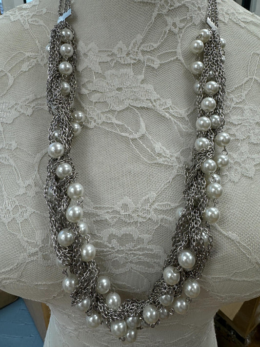 necklace, silver necklace