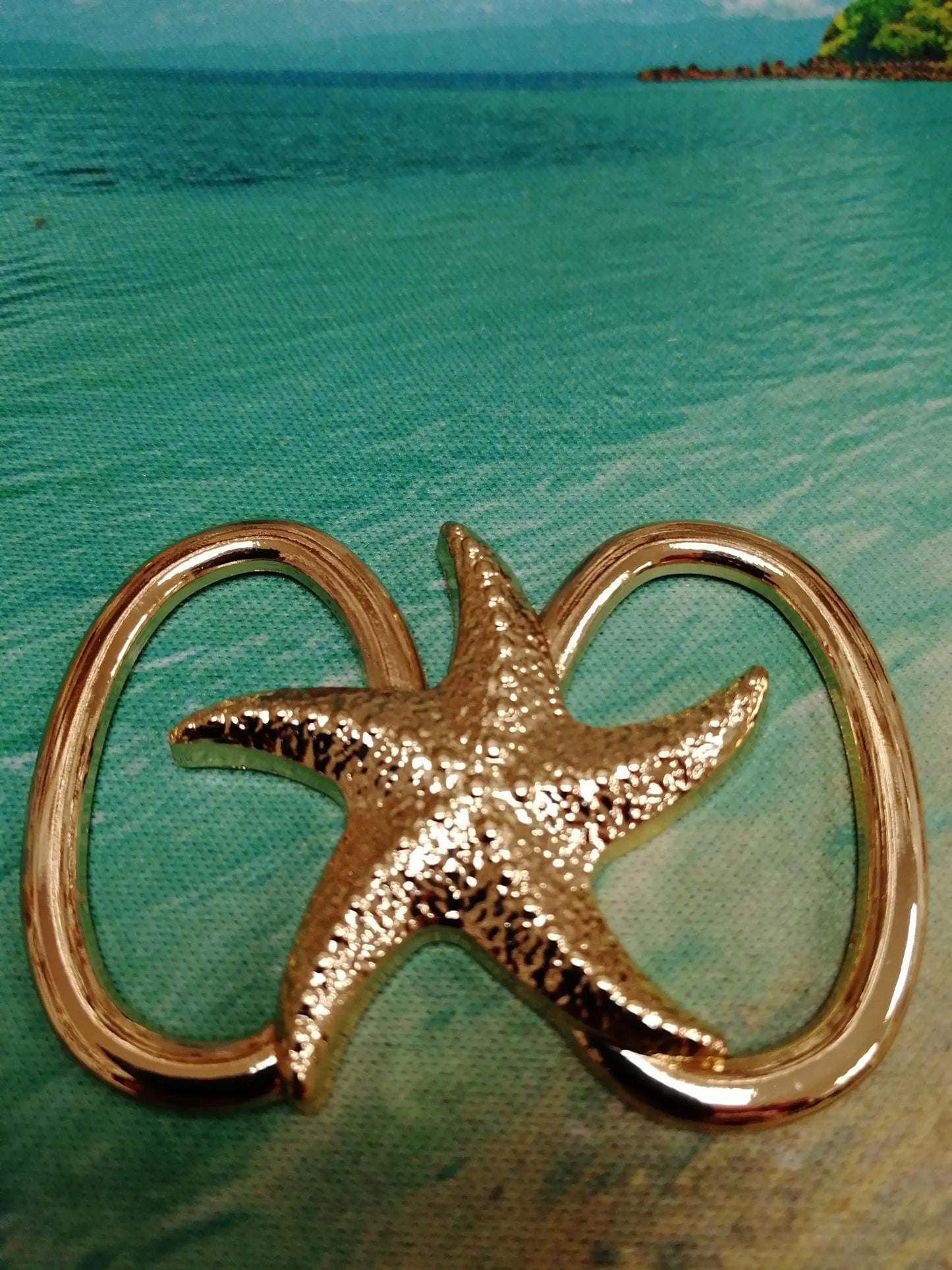 Starfish Gold Buckle, Metal Buckle, Swimwear Buckle, swimwear accessory, Garment Buckle