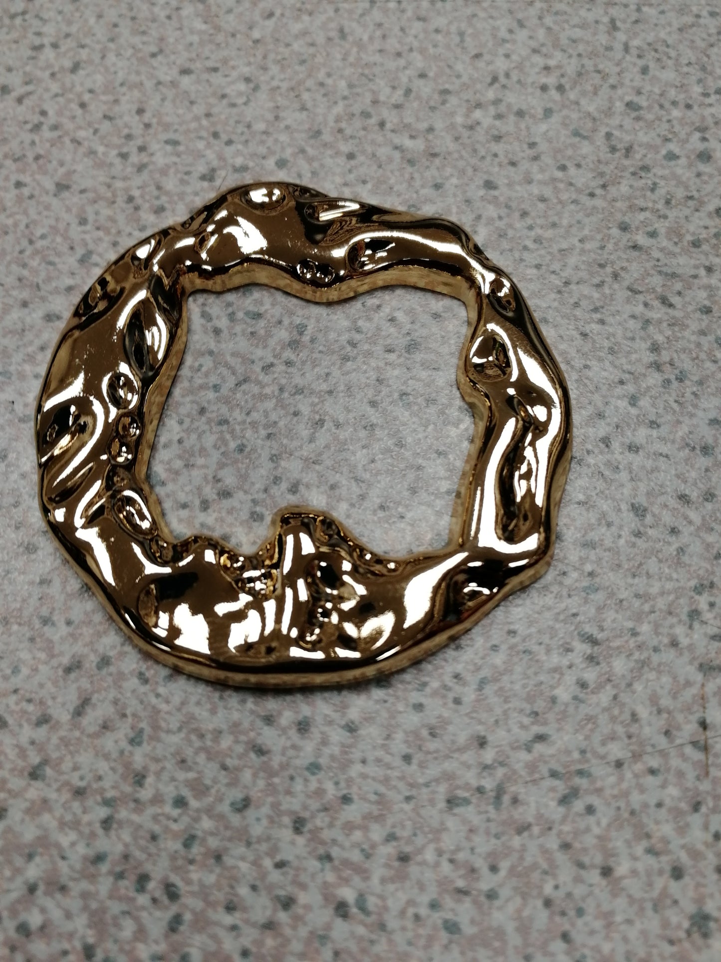 metal O Shape buckle, wavy gold buckle, bar buckle